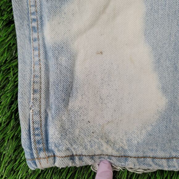 Vintage LEVIS Distressed Jeans 34x31 Baggy Light-Wash USA - Picture 10 of 16